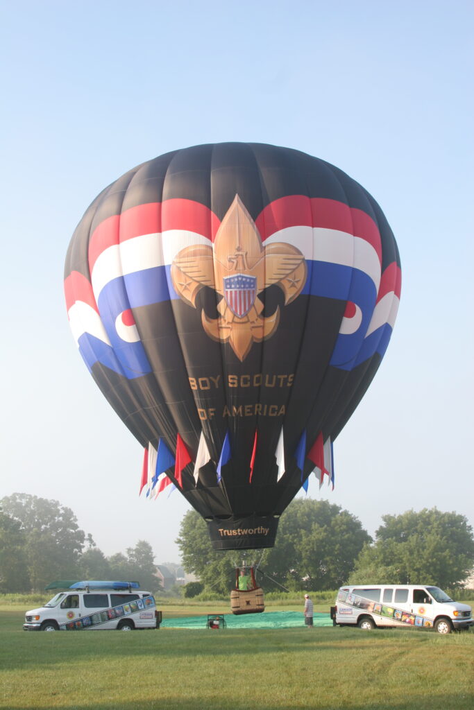 Cameron Z-type hot air balloon with Boy Scouts of America custom branding