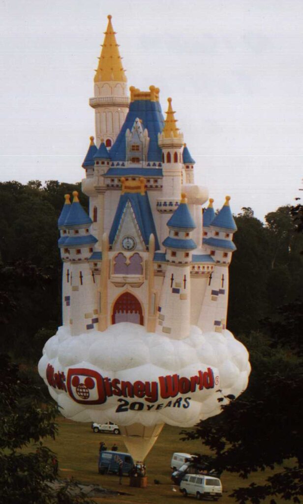 Walt Disney's castle special shape Cameron hot air balloon tethered