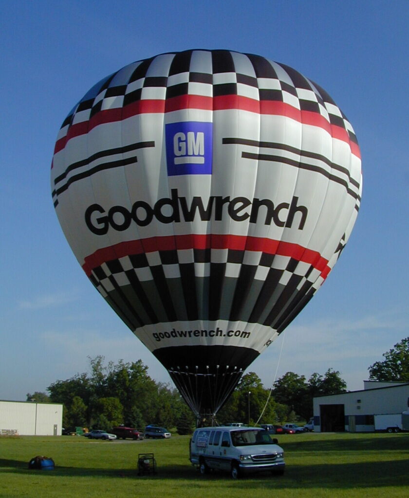 Cameron N-77 hot air balloon with GM Goodwrench custom branding