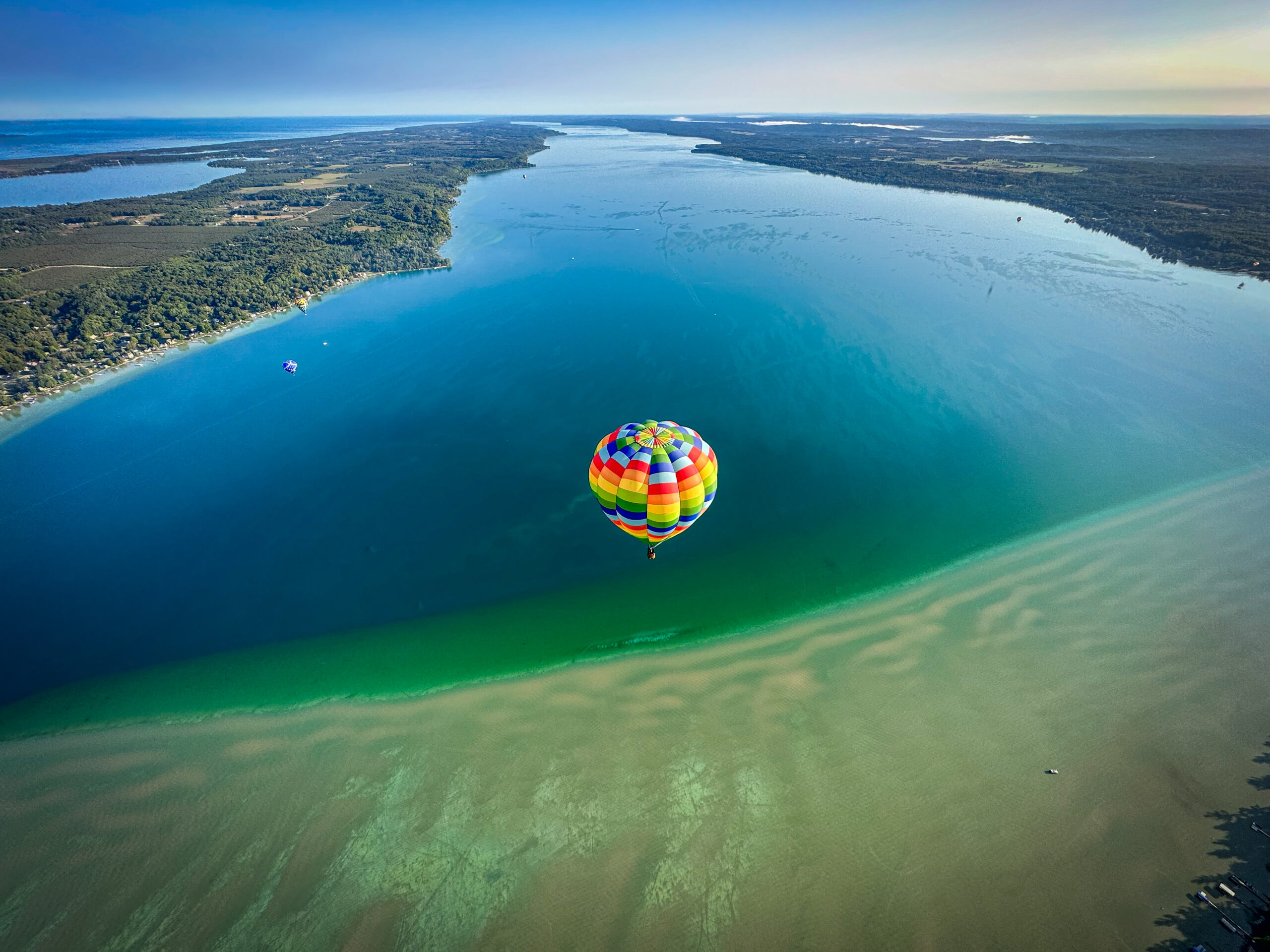 Cameron O-84 Over Torch Lake, Michigan