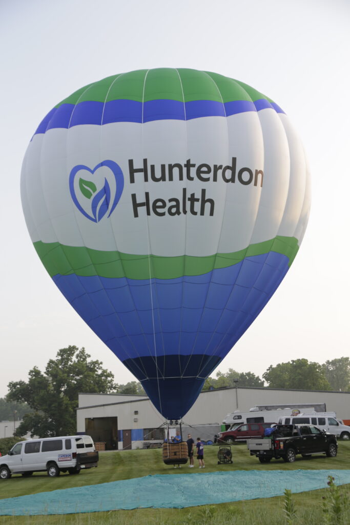 Cameron Z-90 hot air balloon with Hunterdon Health custom artwork and branding