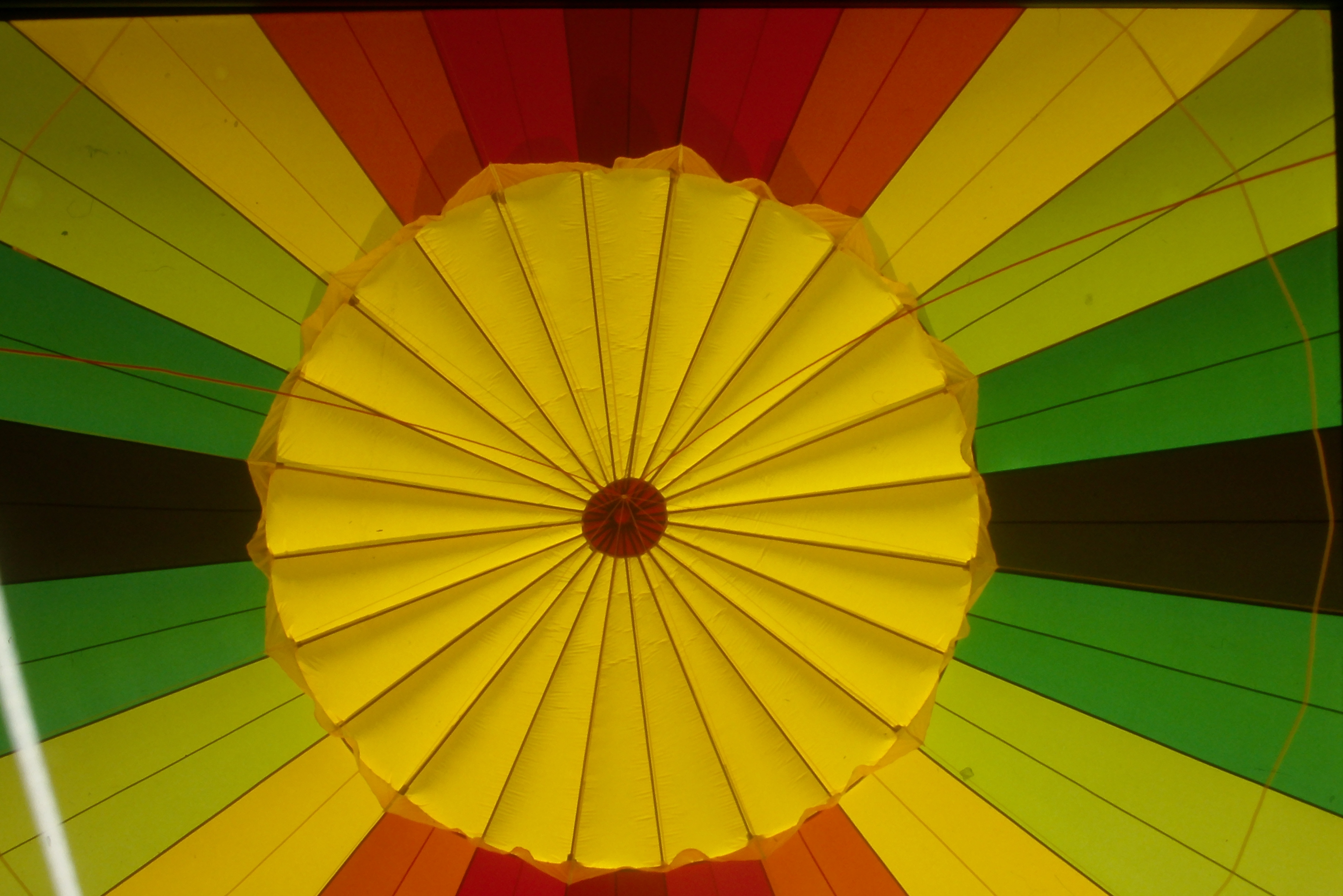 Inside of a Cameron N-65 hot air balloon