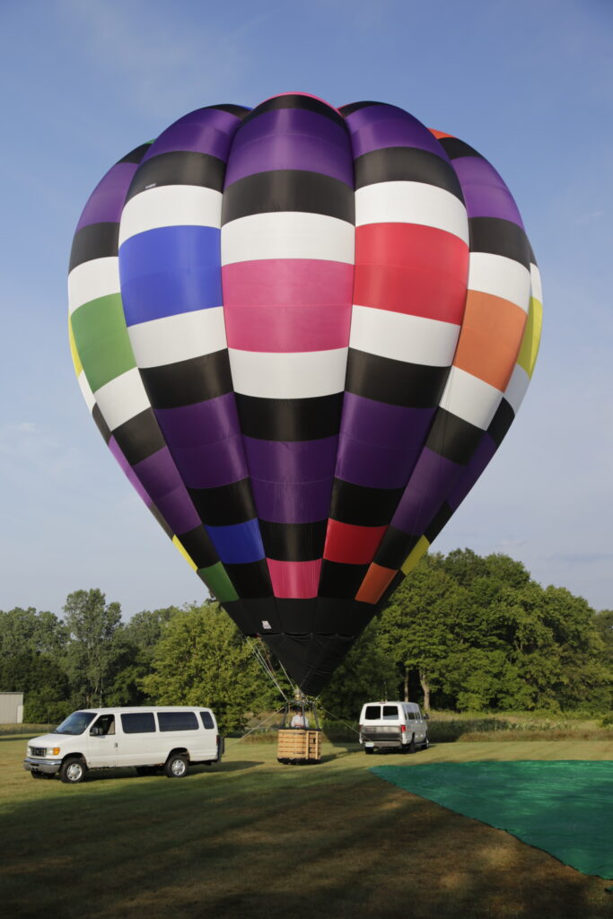 Cameron O-105 hot air balloon on ground