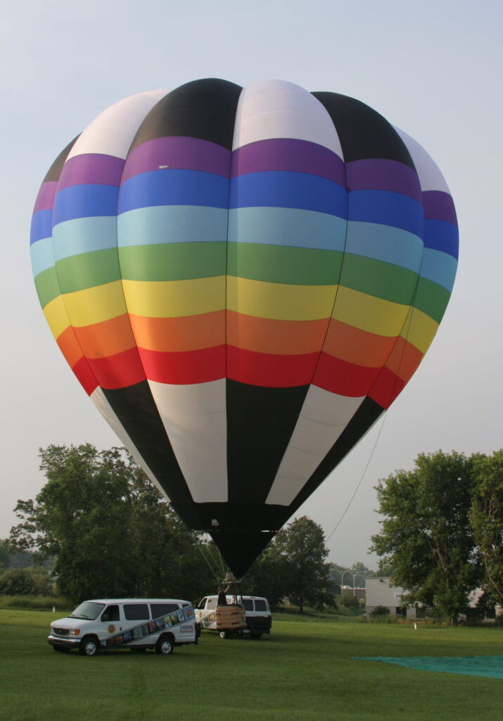 Cameron O-120 hot air balloon on ground