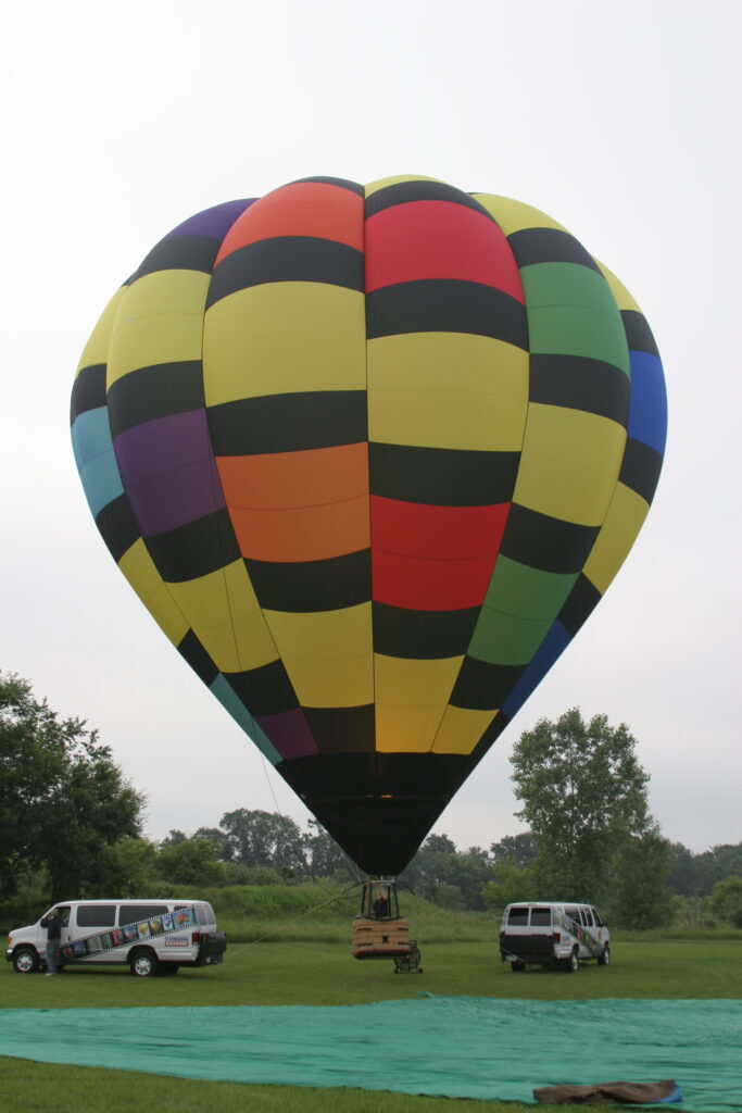 Cameron O-90 hot air balloon on ground