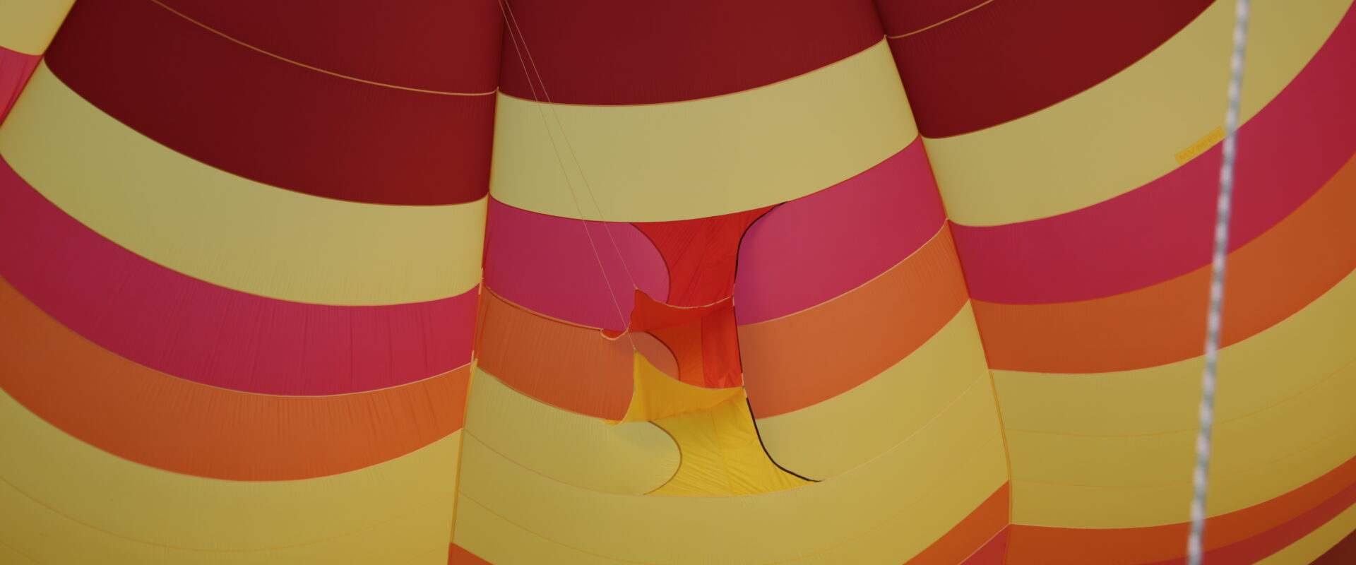 Looking inside a Cameron O-90 hot air balloon