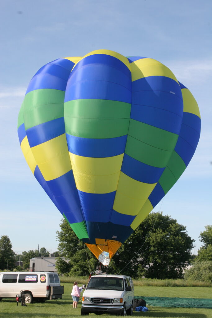 Cameron V-31 hot air balloon on ground