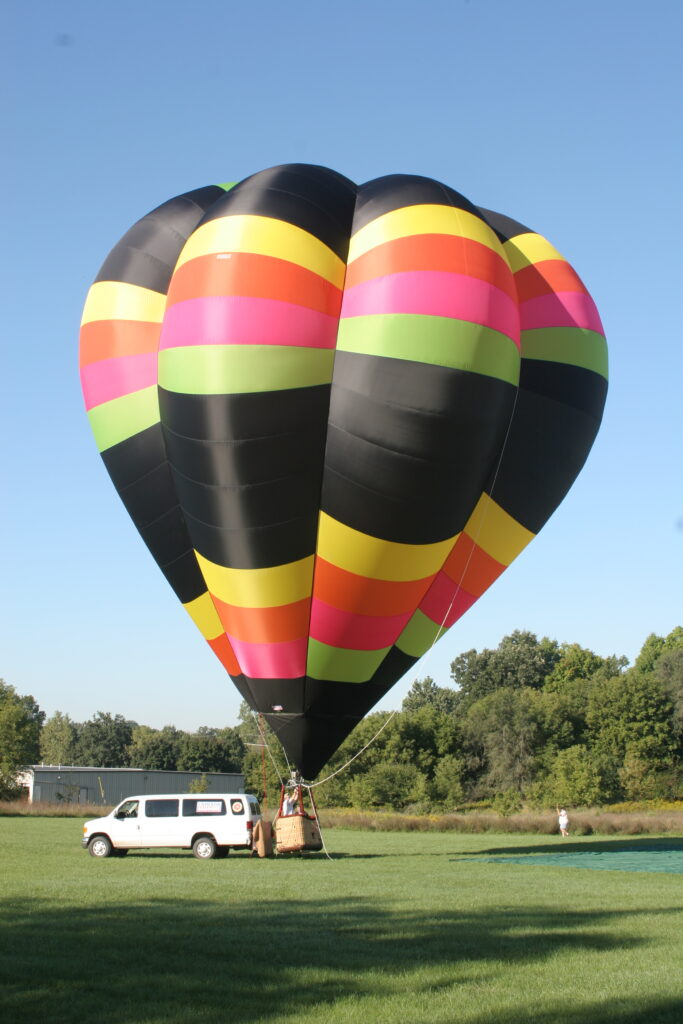 Cameron V-90 hot air balloon on ground