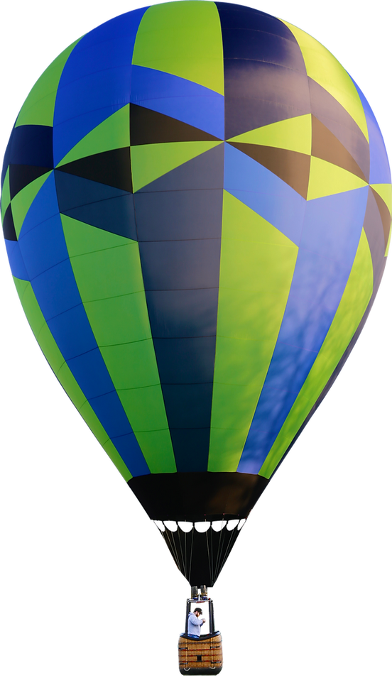 Cameron XT-65 racer hot air balloon in flight