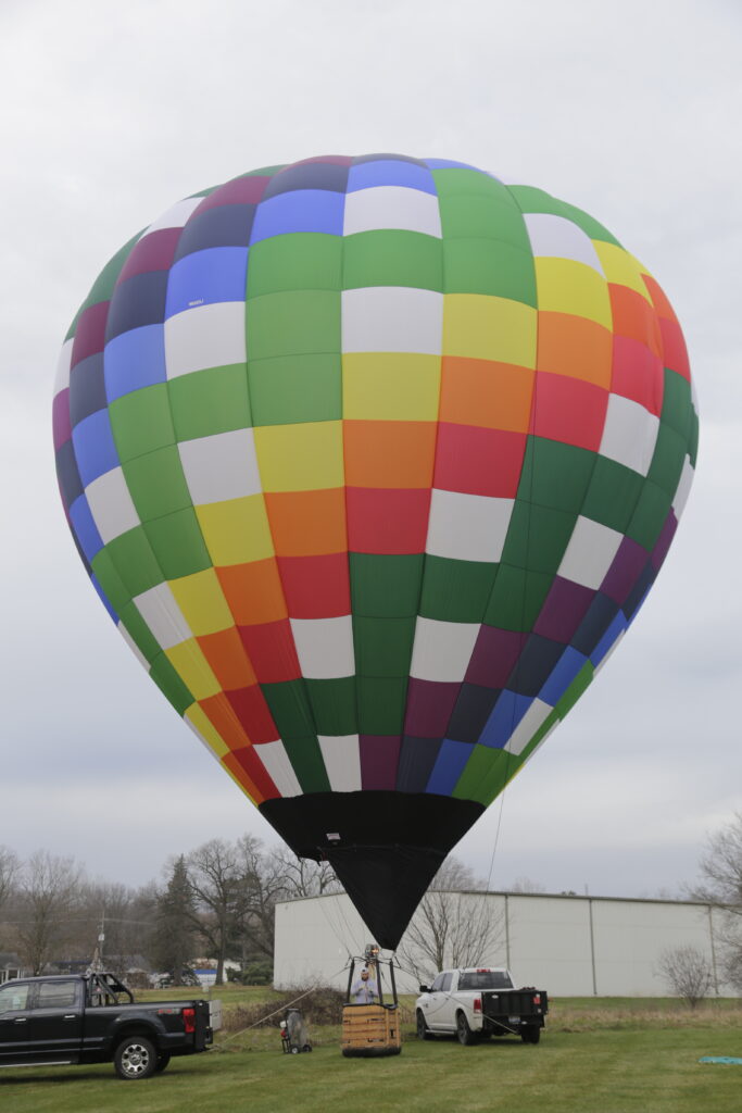 Cameron Z-90 hot air balloon on ground