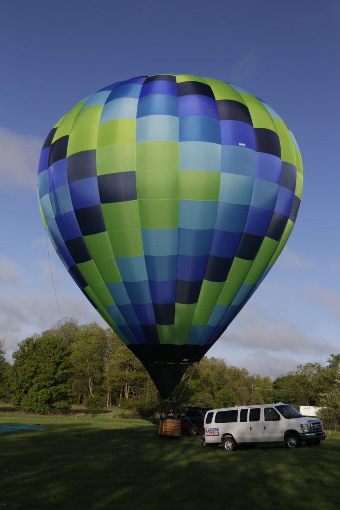 Cameron Z-90 hot air balloon on ground