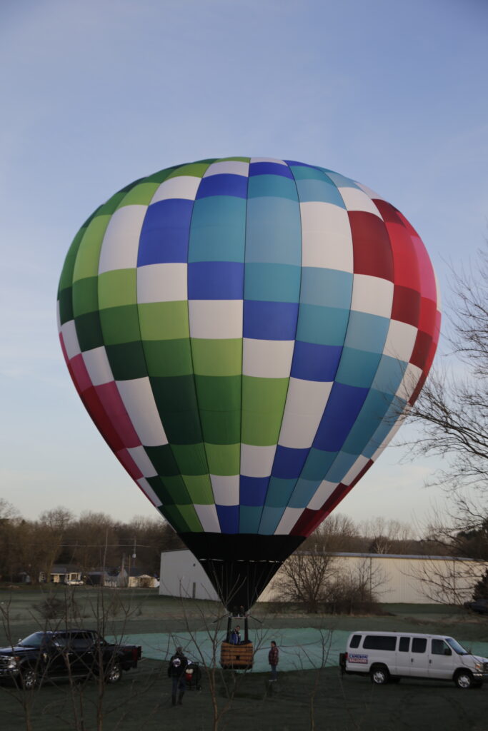 Cameron Z-90 hot air balloon on ground