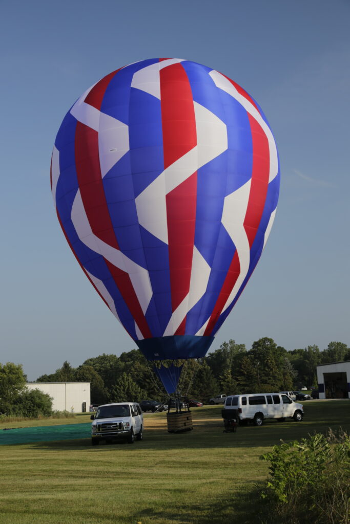 Cameron ZL-77 racer hot air balloon with custom twisted artwork