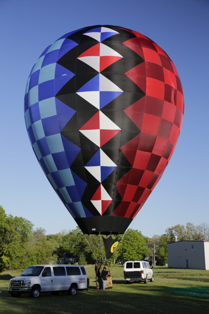 Cameron ZL-60 racer hot air balloon on ground
