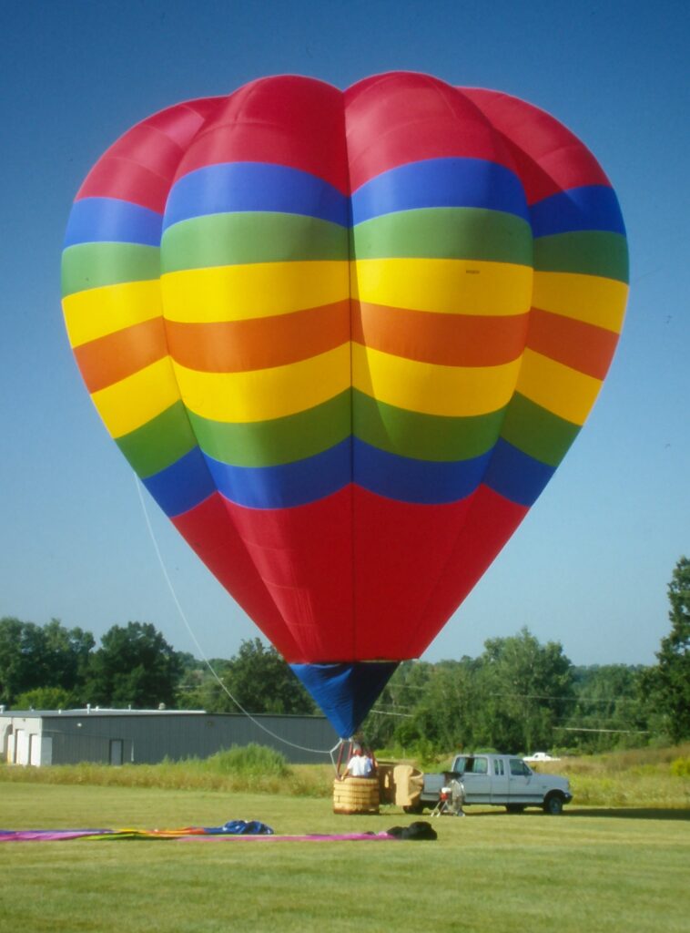 Cameron V-77 hot air balloon on ground
