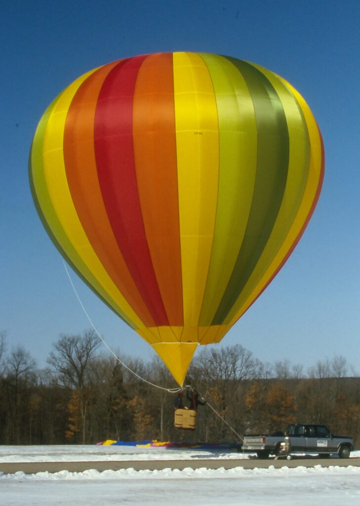Cameron N-65 hot air balloon about to take off