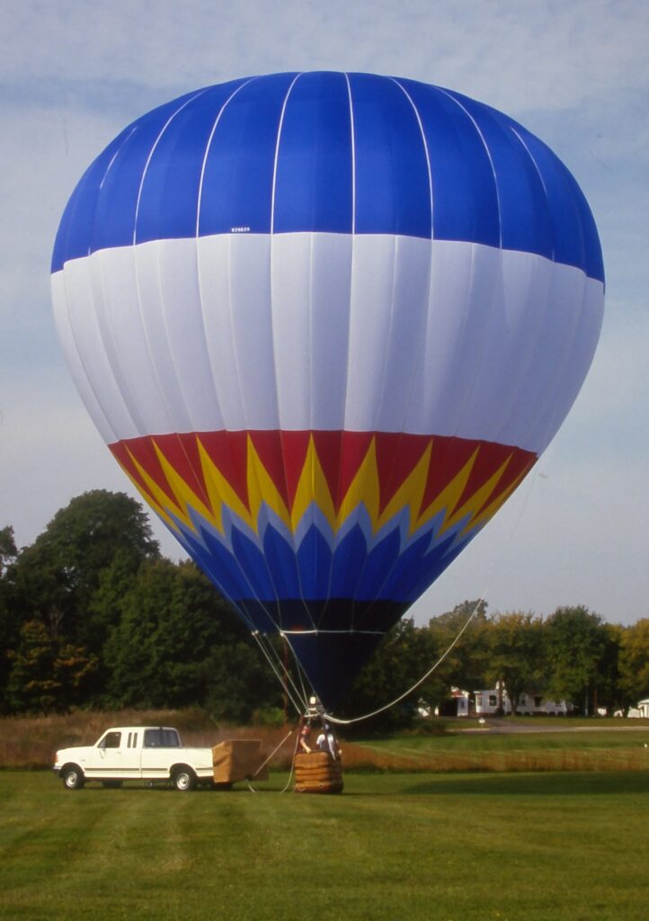 Cameron N-65 hot air balloon on ground