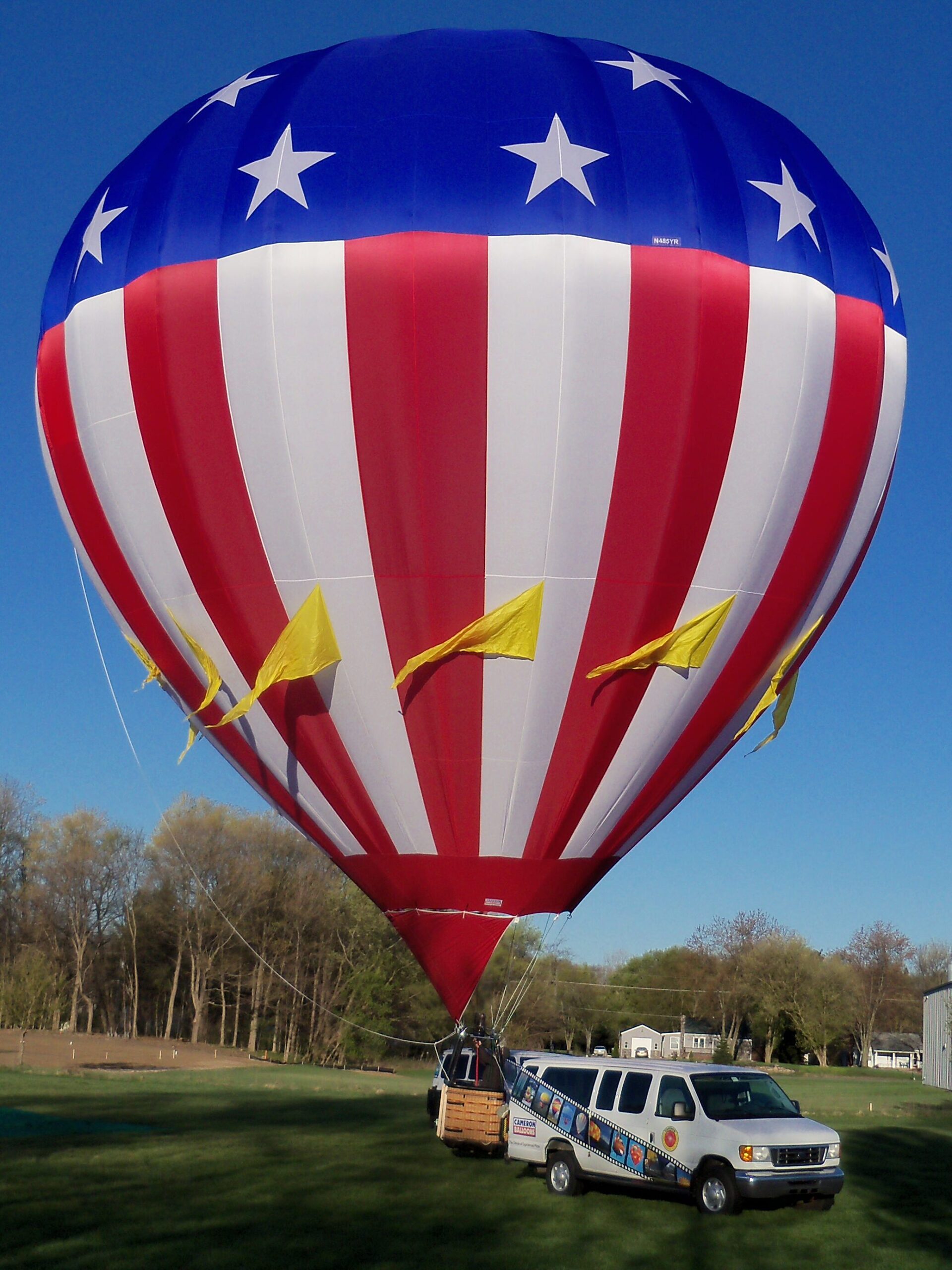 Cameron N-90 hot air balloon on ground