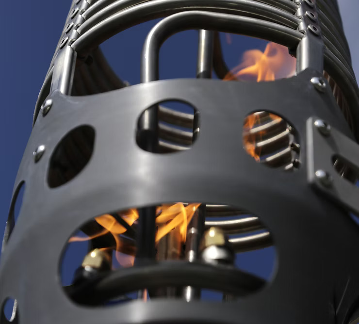 Cameron Neo hot air balloon burners pilot lights while lit