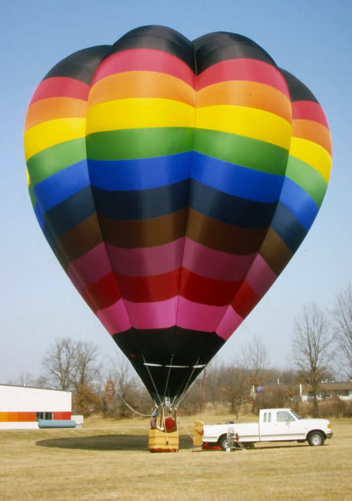 Cameron V-77 hot air balloon on ground