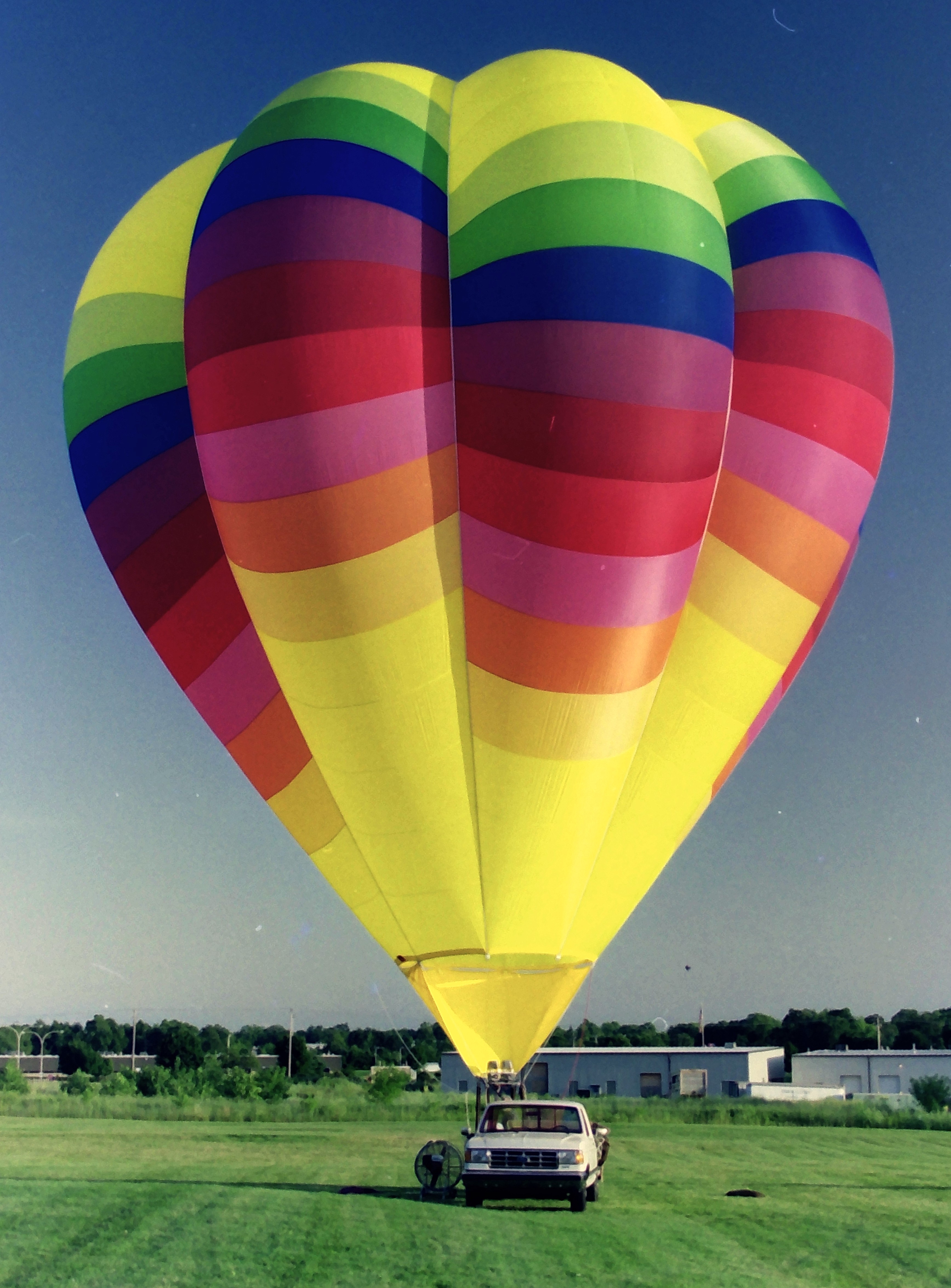 Cameron V-77 hot air balloon on ground