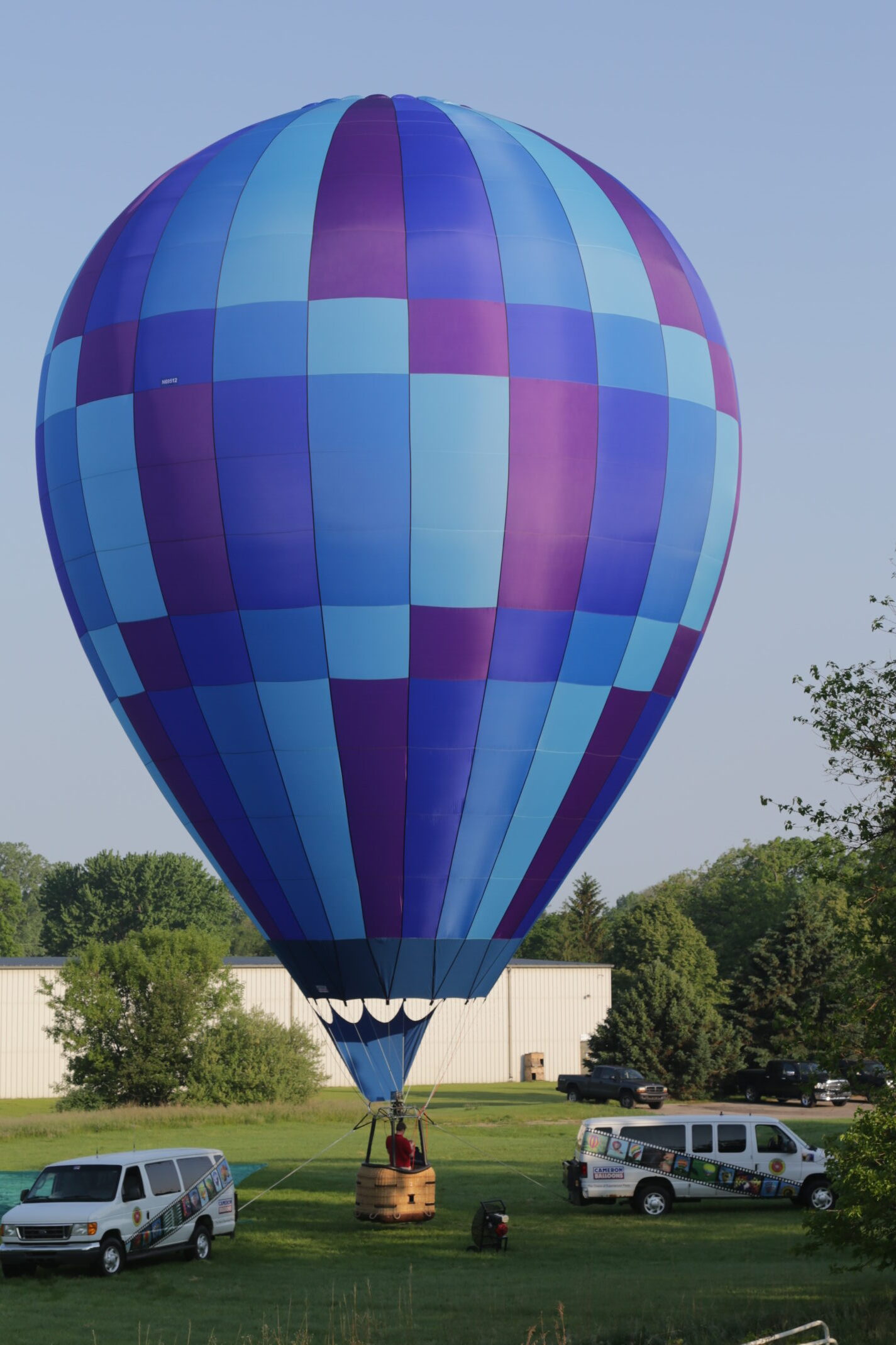 Cameron ZL-65 racer hot air balloon on ground