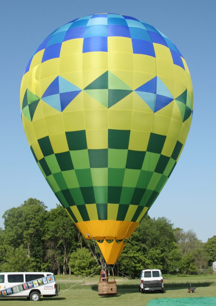 Cameron ZL-70 racer hot air balloon on ground
